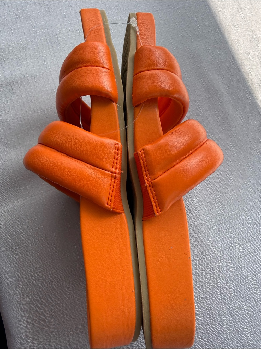 Vionic Women’s Slide Sandals Orange Slip-On Solid Leather US 7 - Picture 4 of 8